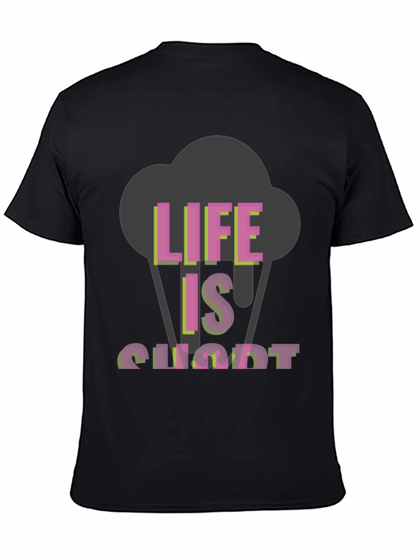 Life Is Short Graphic Tee - Black