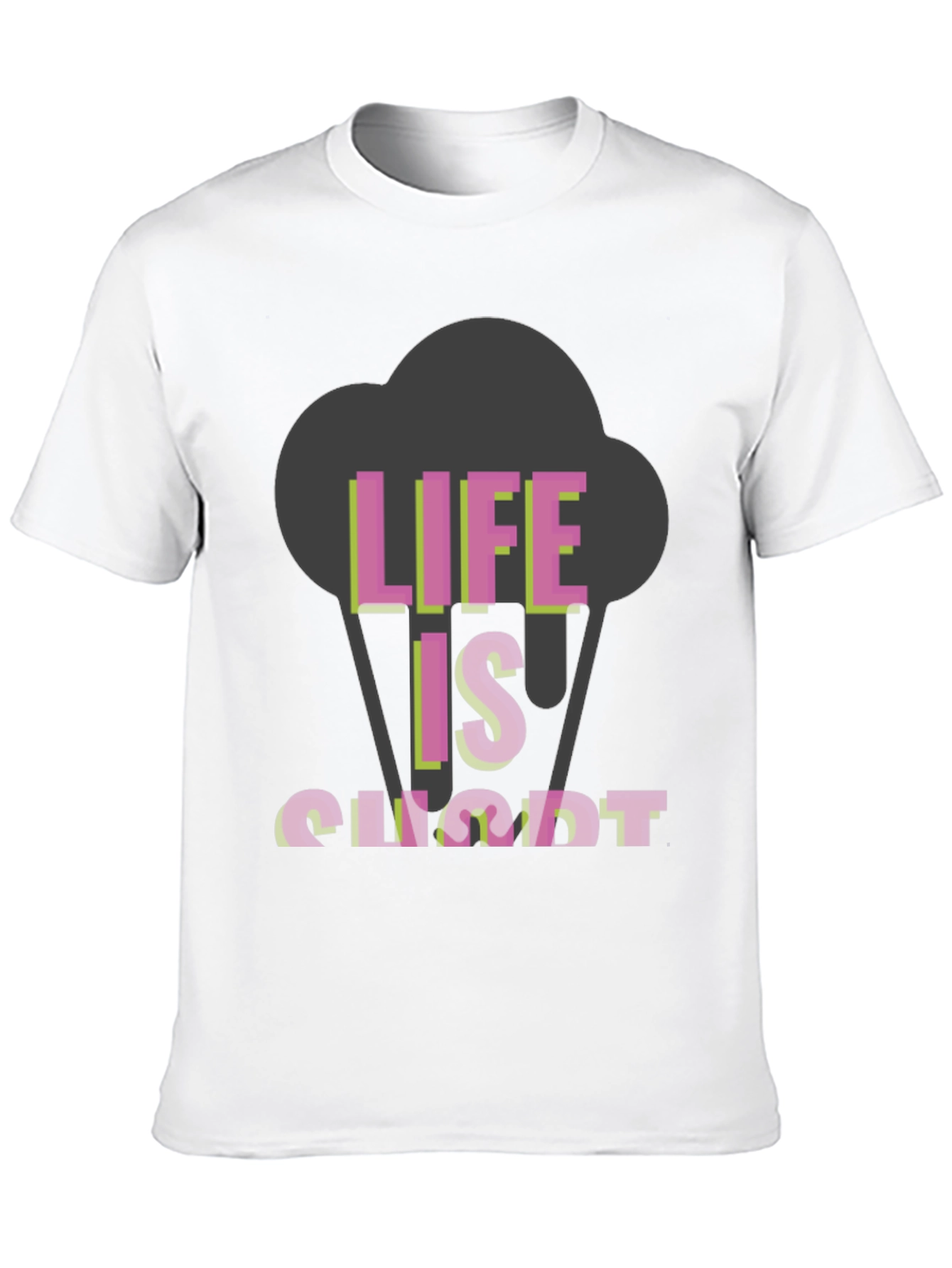 Life Is Short Graphic Tee - Black