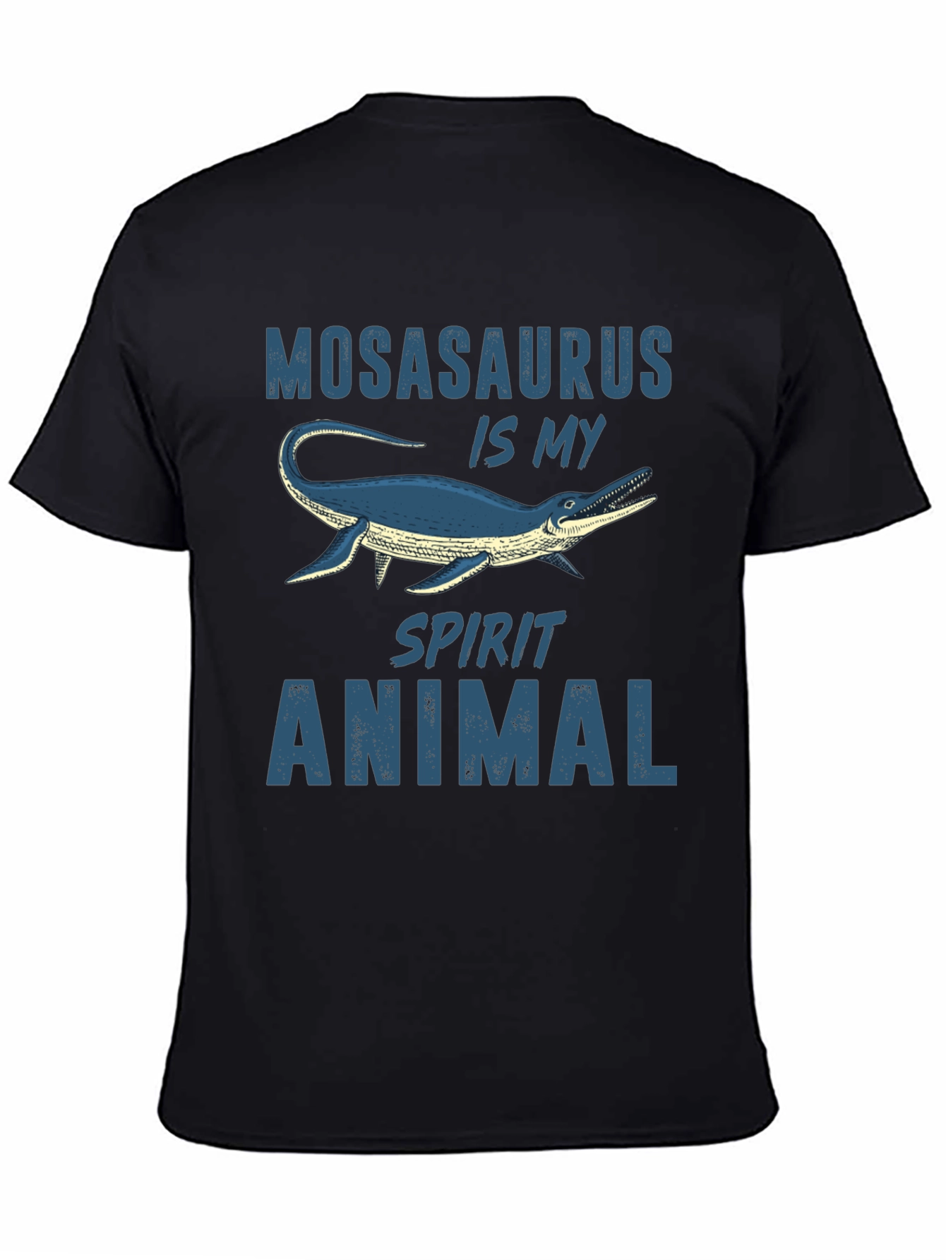 Mosasaurus Spirit Animal Graphic Tee - Black