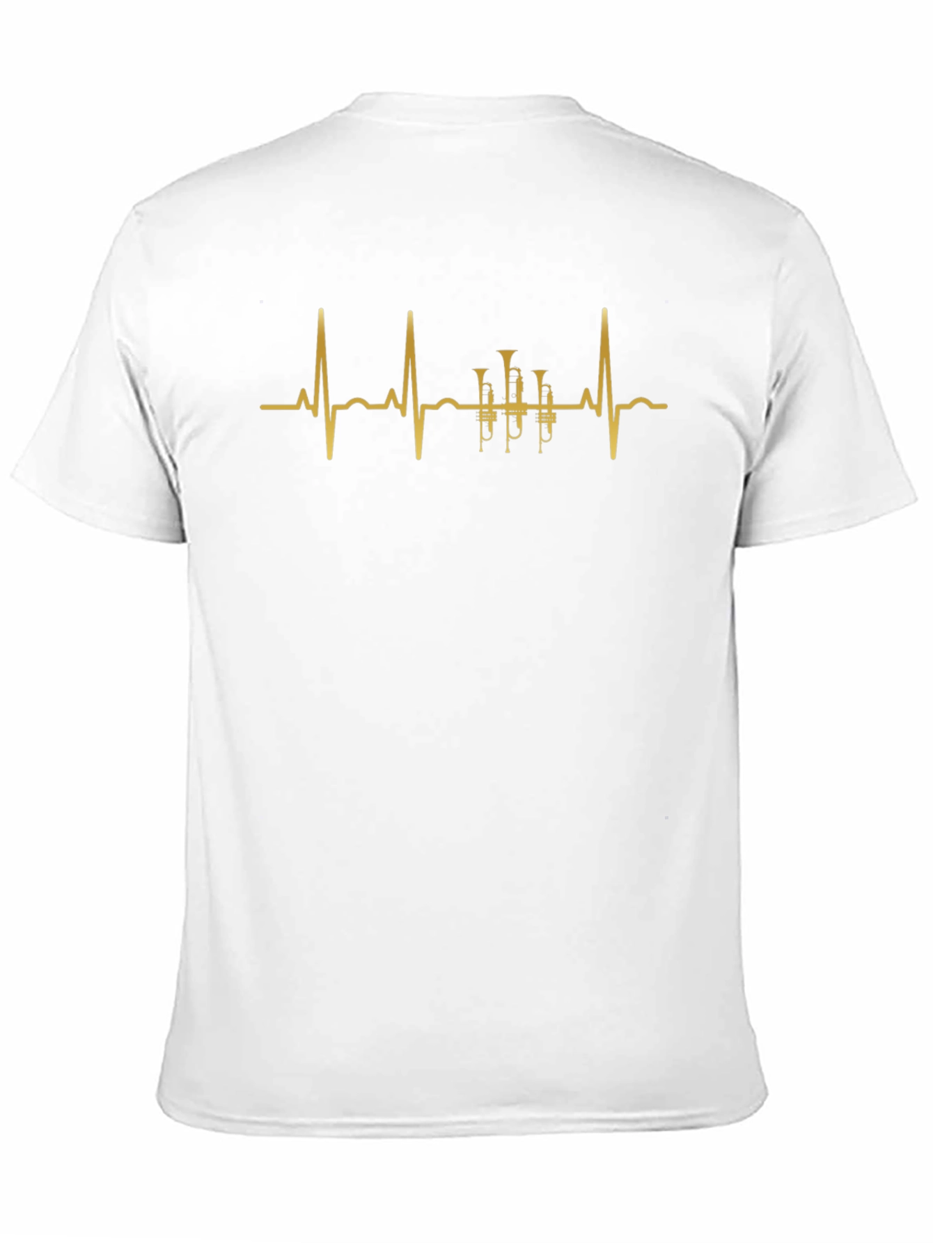 Trumpet Heartbeat Graphic Tee - Musicians Gift