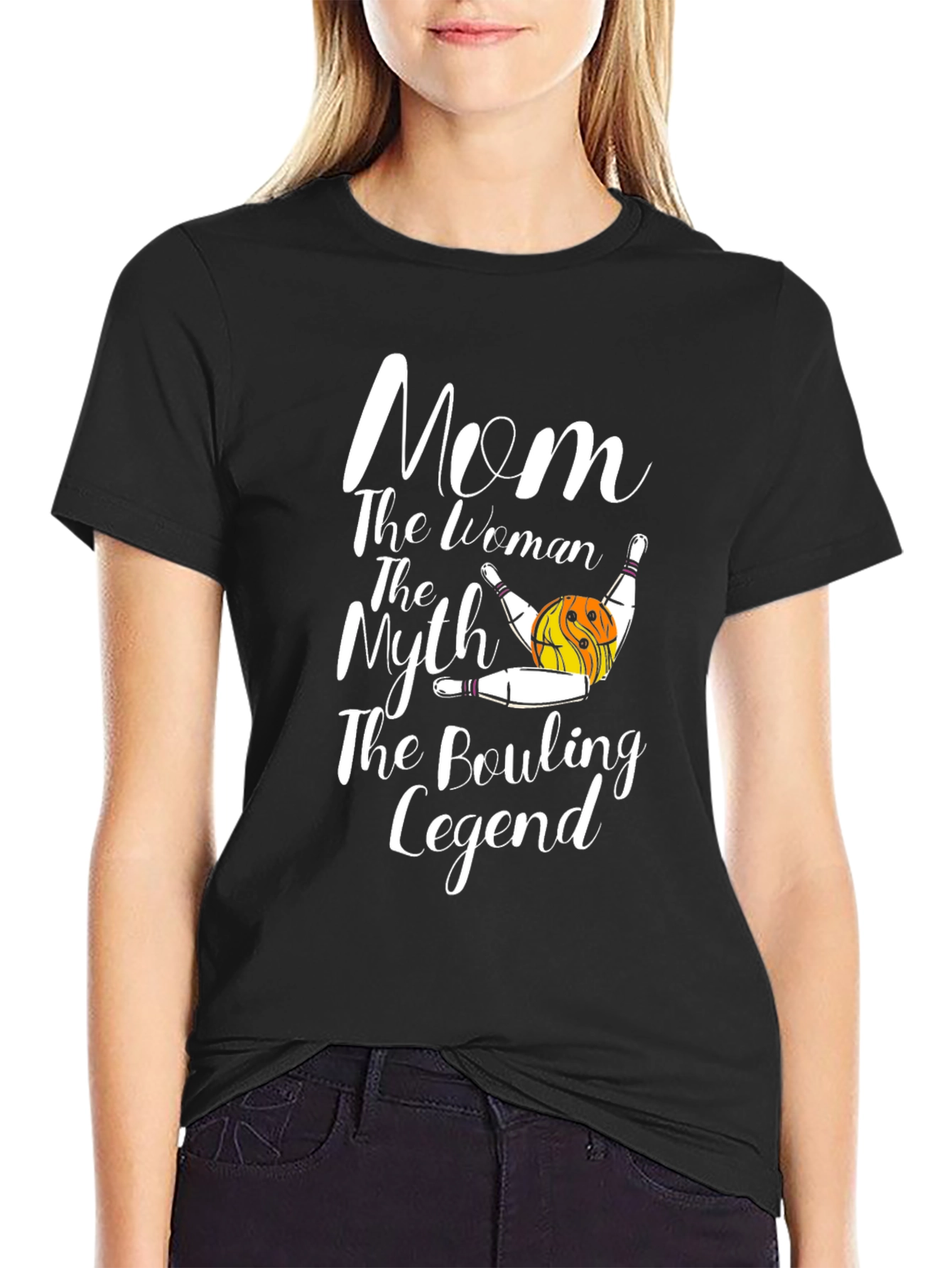 Mom The Bowling Legend Graphic T-Shirt