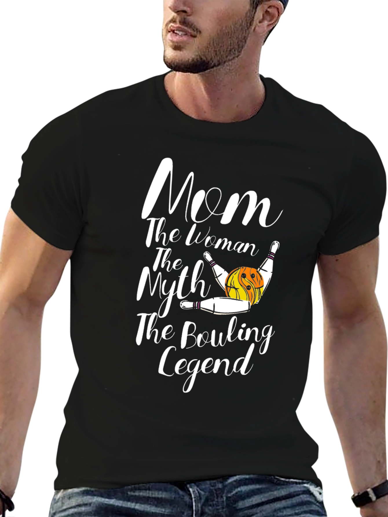 Mom The Bowling Legend Graphic T-Shirt