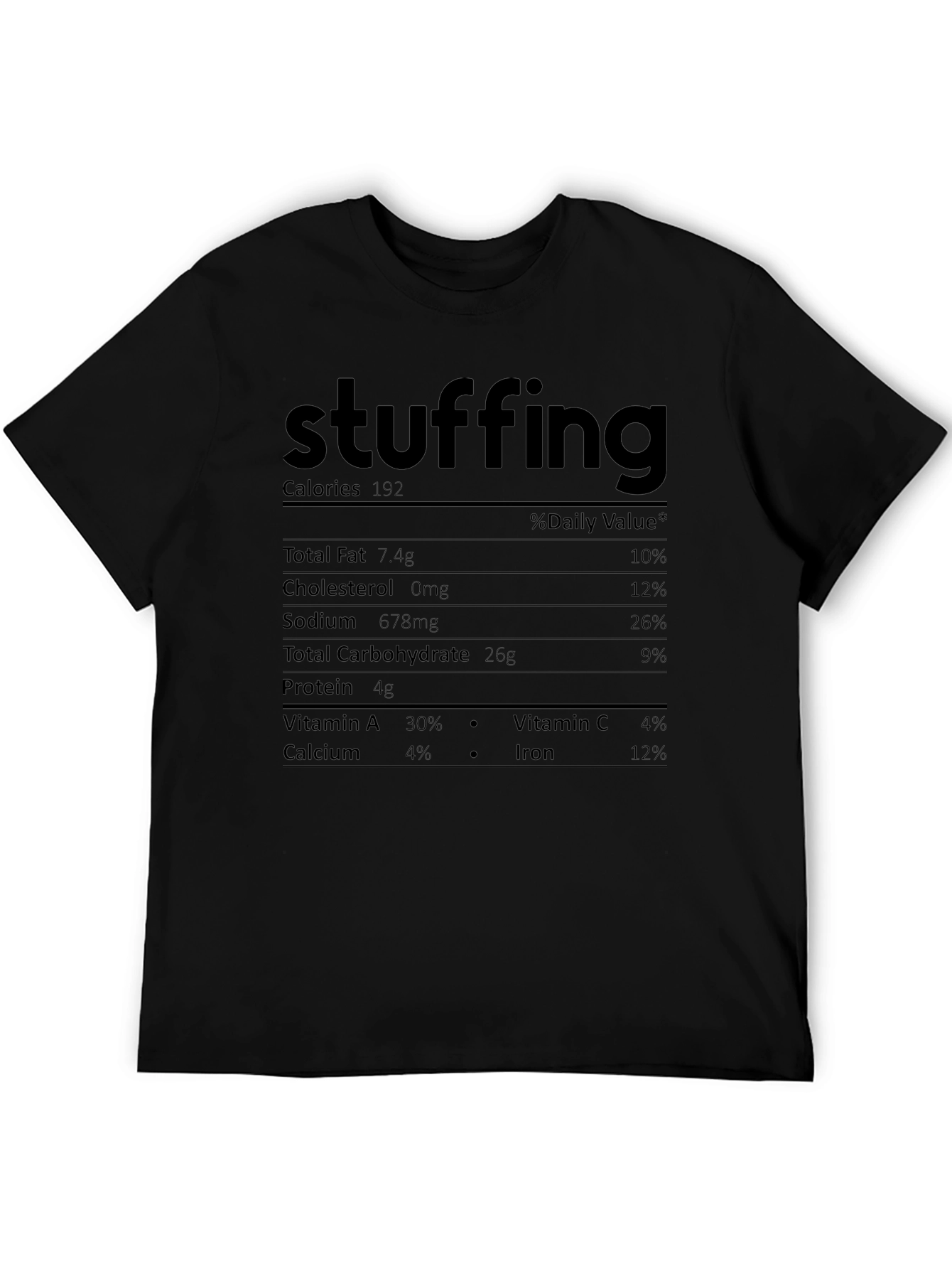 Stuffing Nutrition Facts Novelty T-Shirt