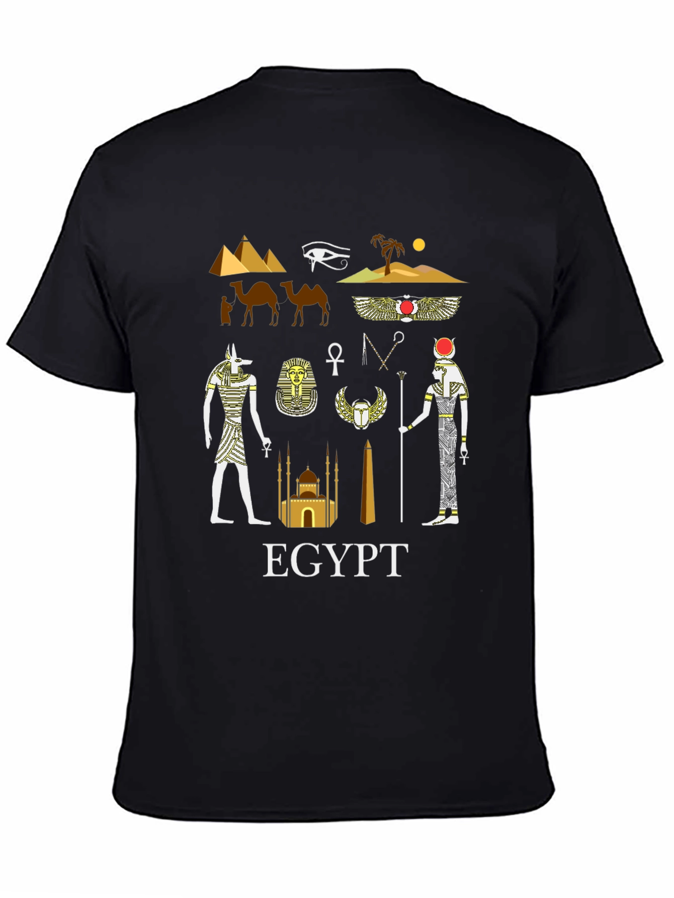 Egypt Graphic T-Shirt - Black Cotton Tee