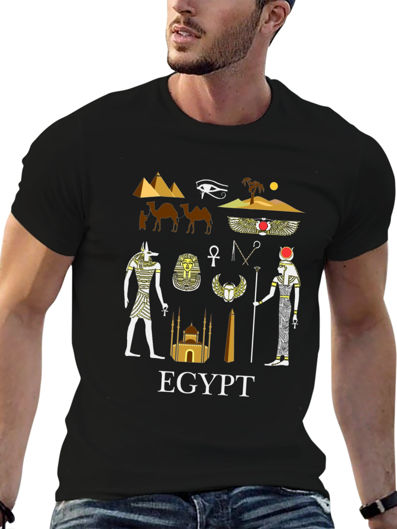 Egypt Graphic T-Shirt - Black Cotton Tee