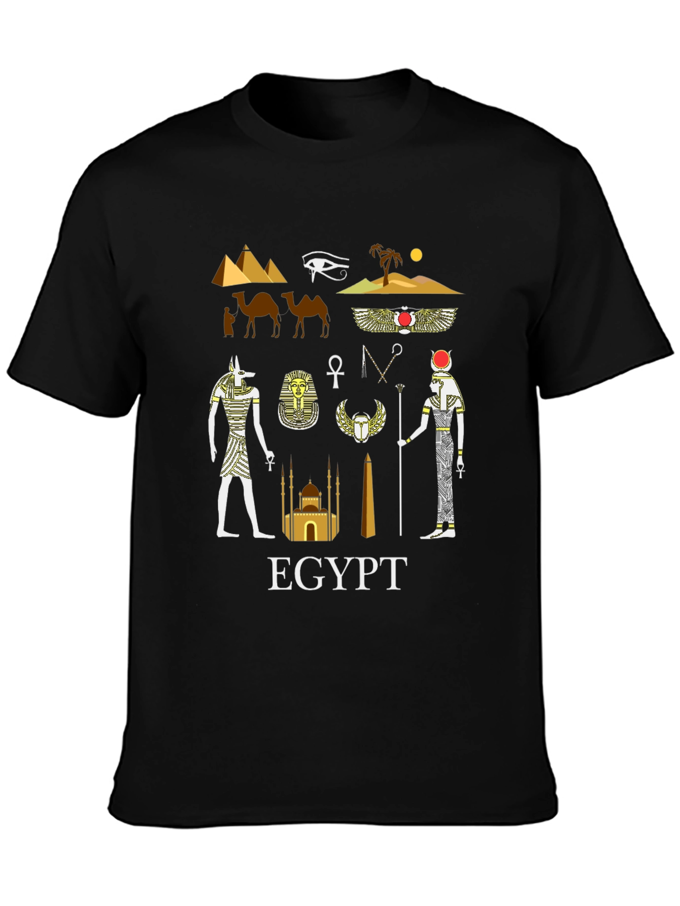 Egypt Graphic T-Shirt - Black Cotton Tee