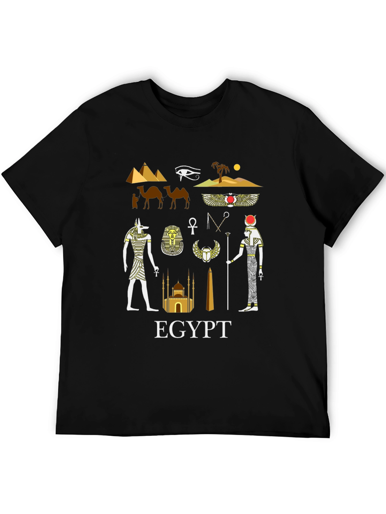 Egypt Graphic T-Shirt - Black Cotton Tee