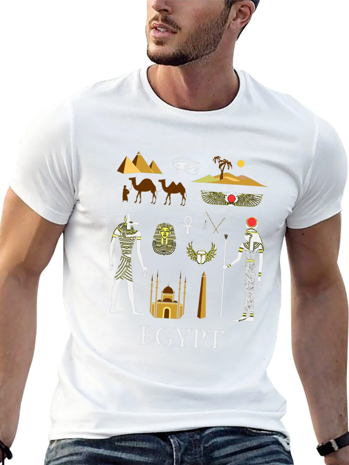 Egypt Graphic T-Shirt - Black Cotton Tee