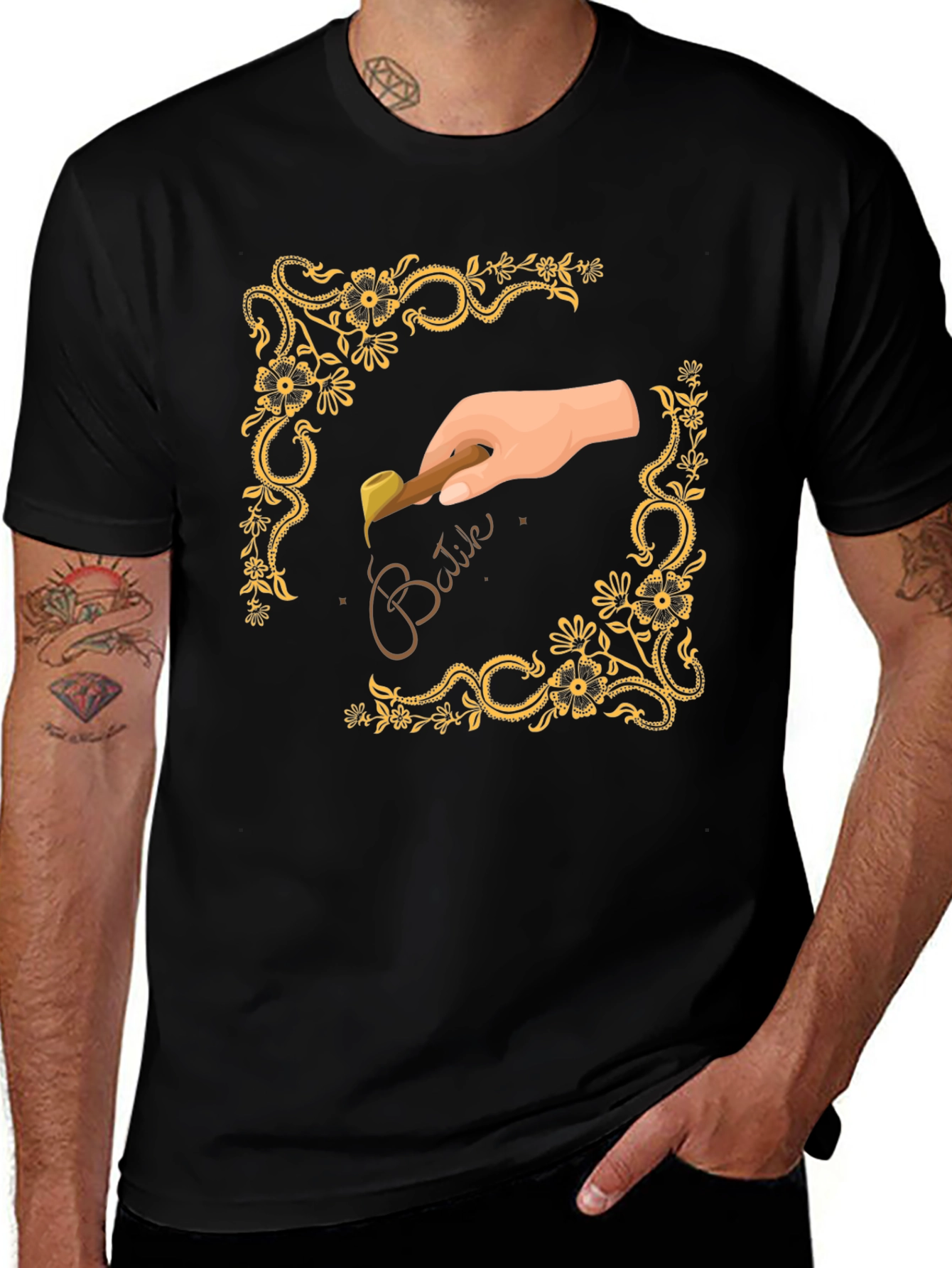 Batik Art Tee - Hand Crafted Design