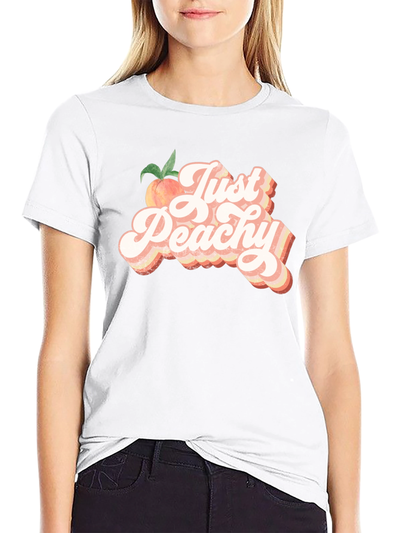 Just Peachy T-Shirt - Retro Style Graphic Tee