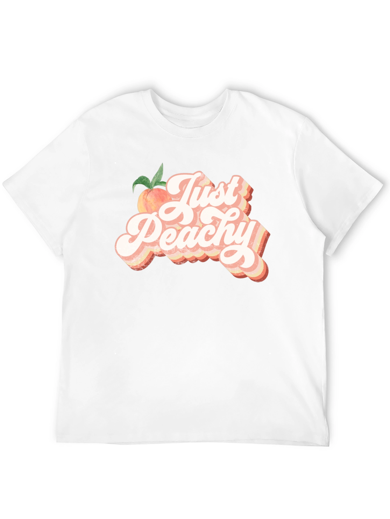 Just Peachy T-Shirt - Retro Style Graphic Tee