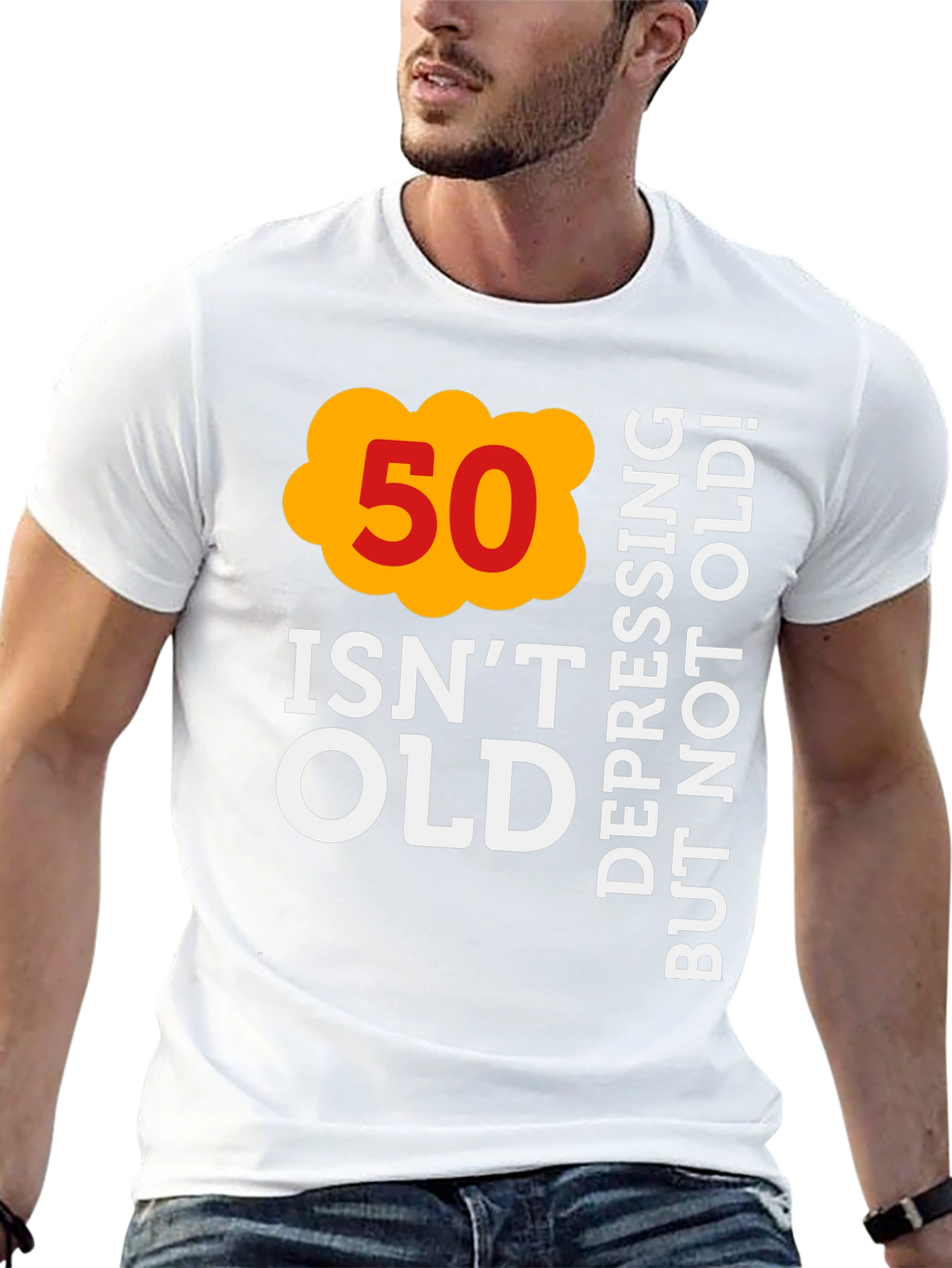 Funny 50th Birthday T-Shirt - Not Old Depressing Gift