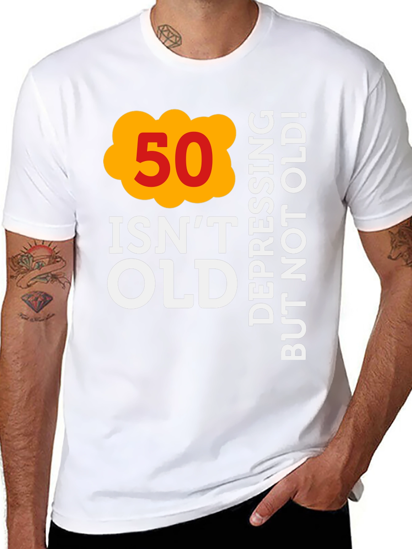 Funny 50th Birthday T-Shirt - Not Old Depressing Gift