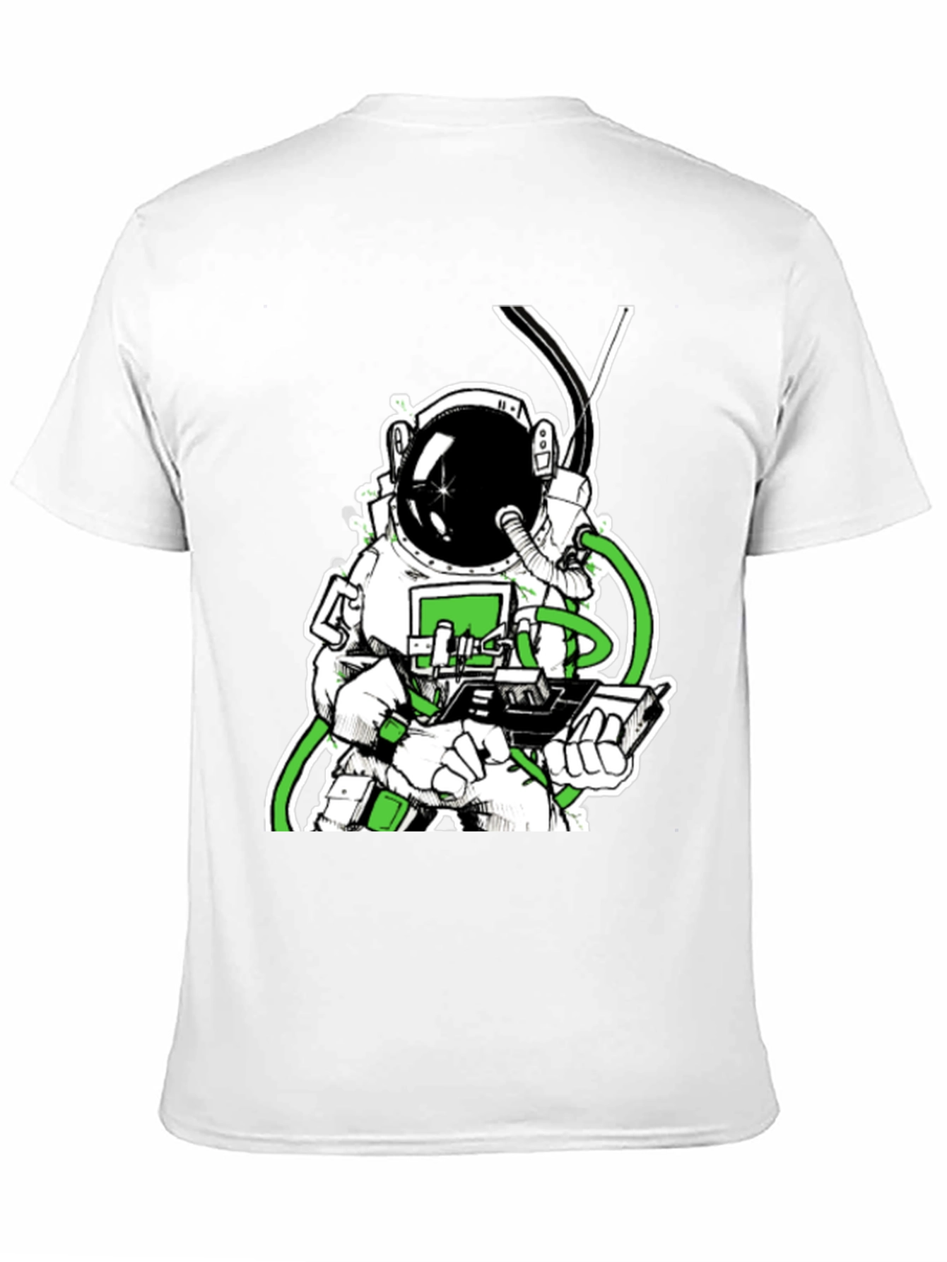 Astronaut Graphic Tee - Black Cotton T-Shirt