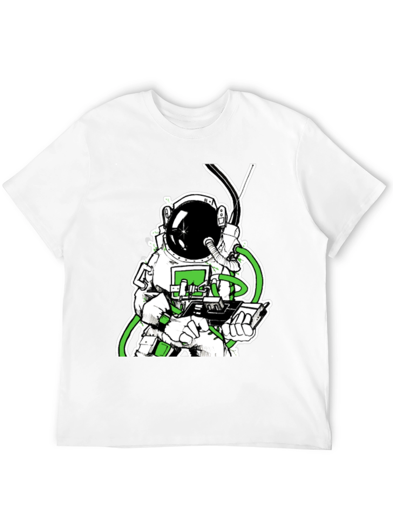 Astronaut Graphic Tee - Black Cotton T-Shirt