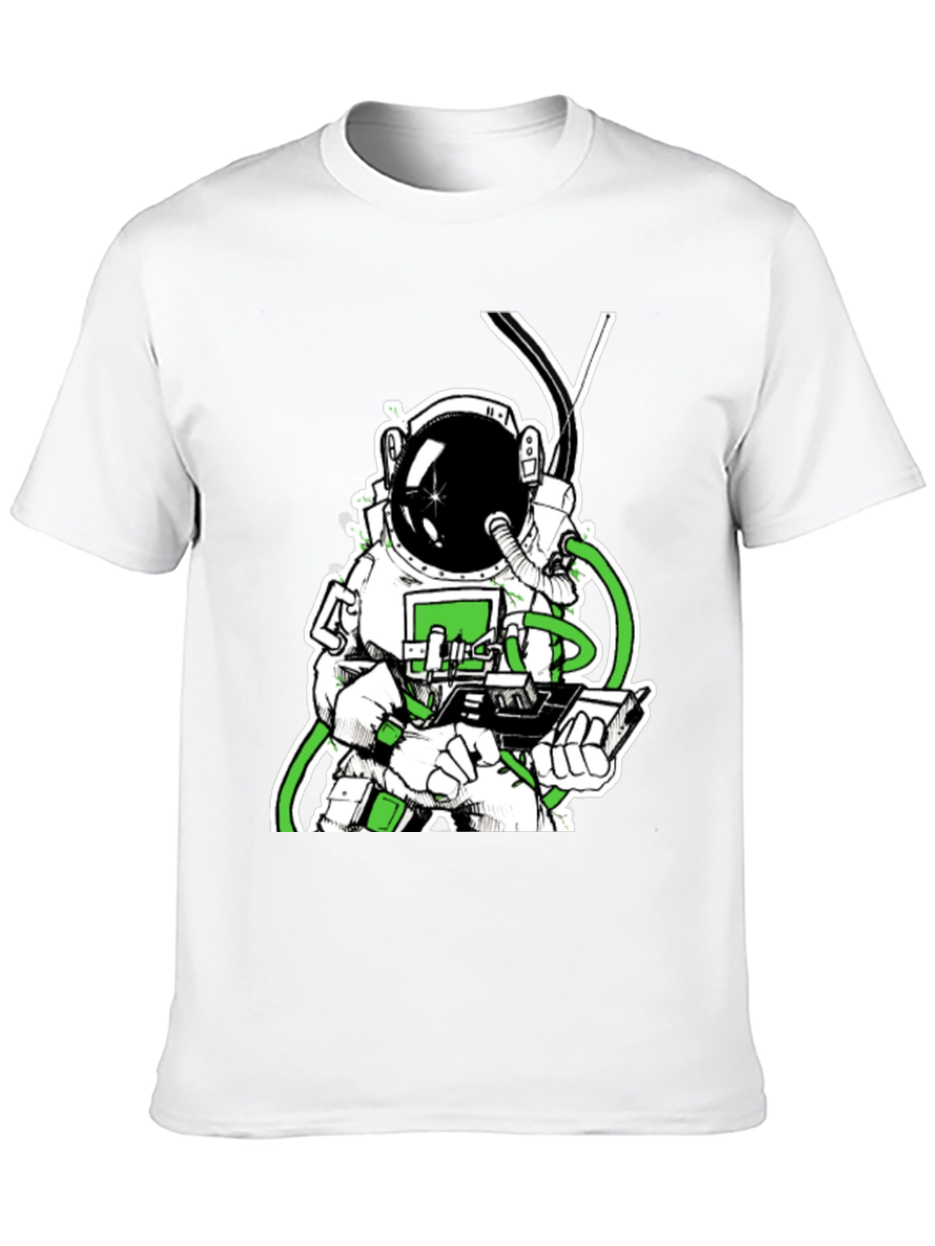 Astronaut Graphic Tee - Black Cotton T-Shirt