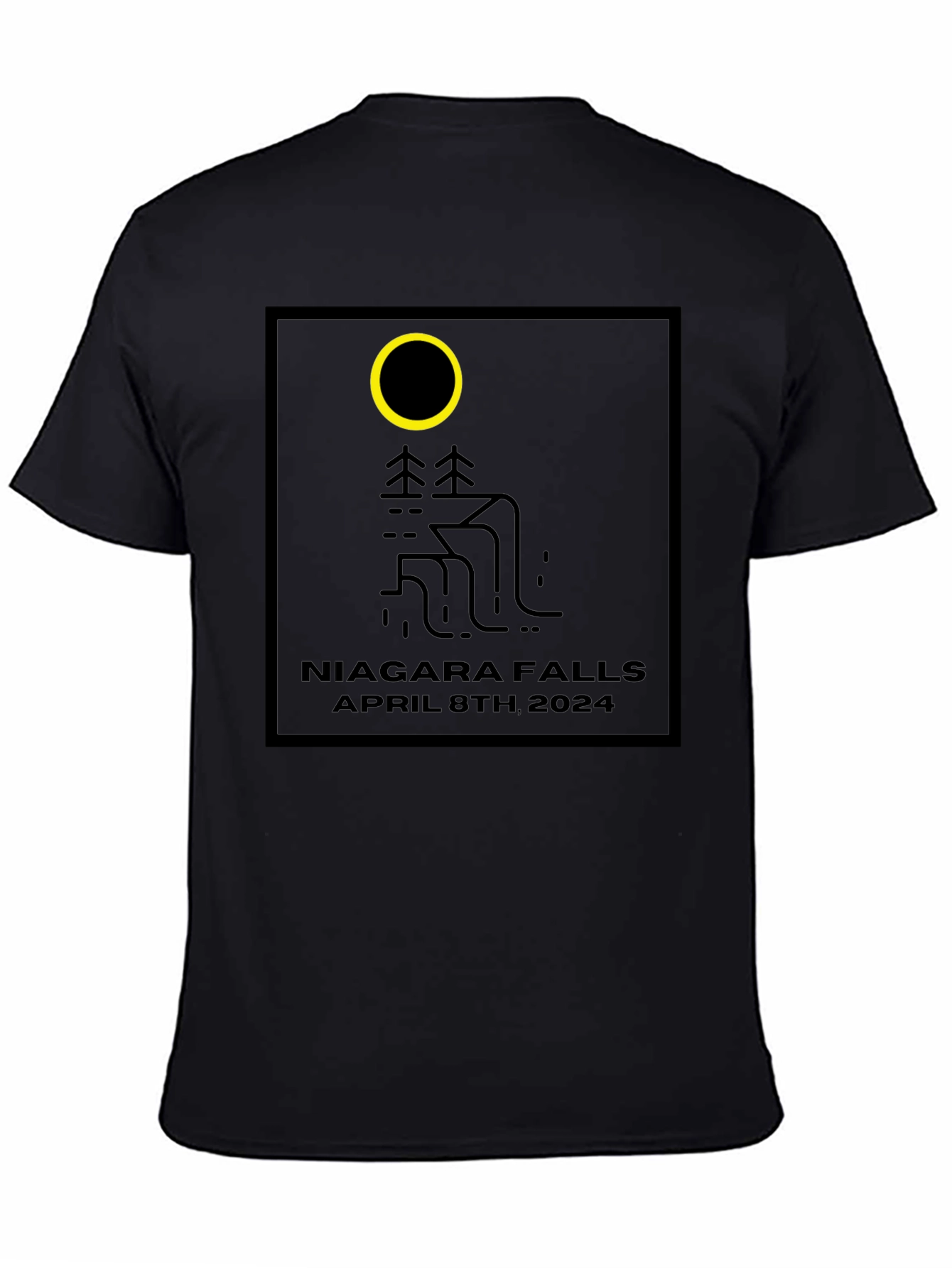 Niagara Falls April 8th 2024 Black T-Shirt