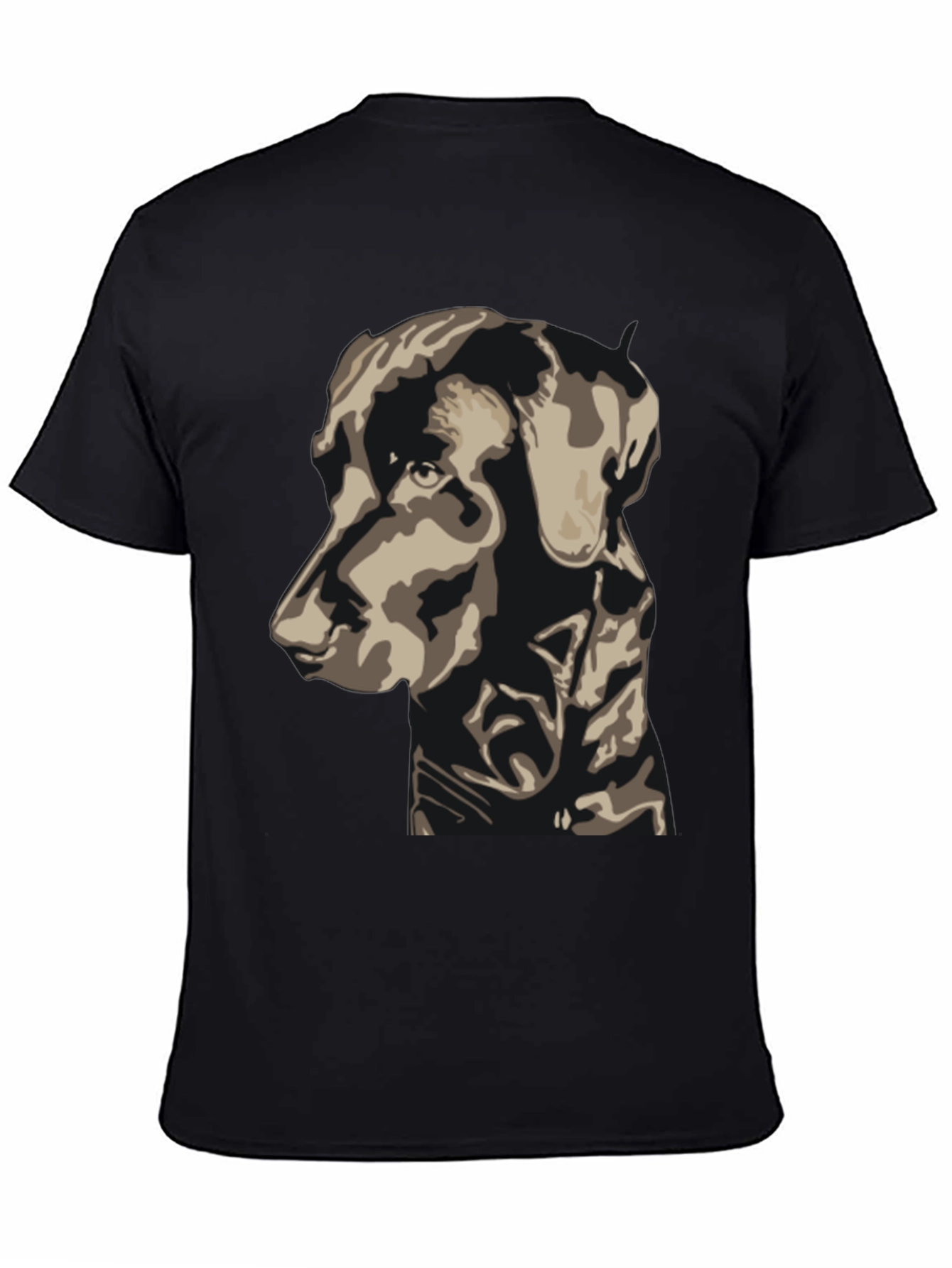 Dog Graphic Print Tee - Black