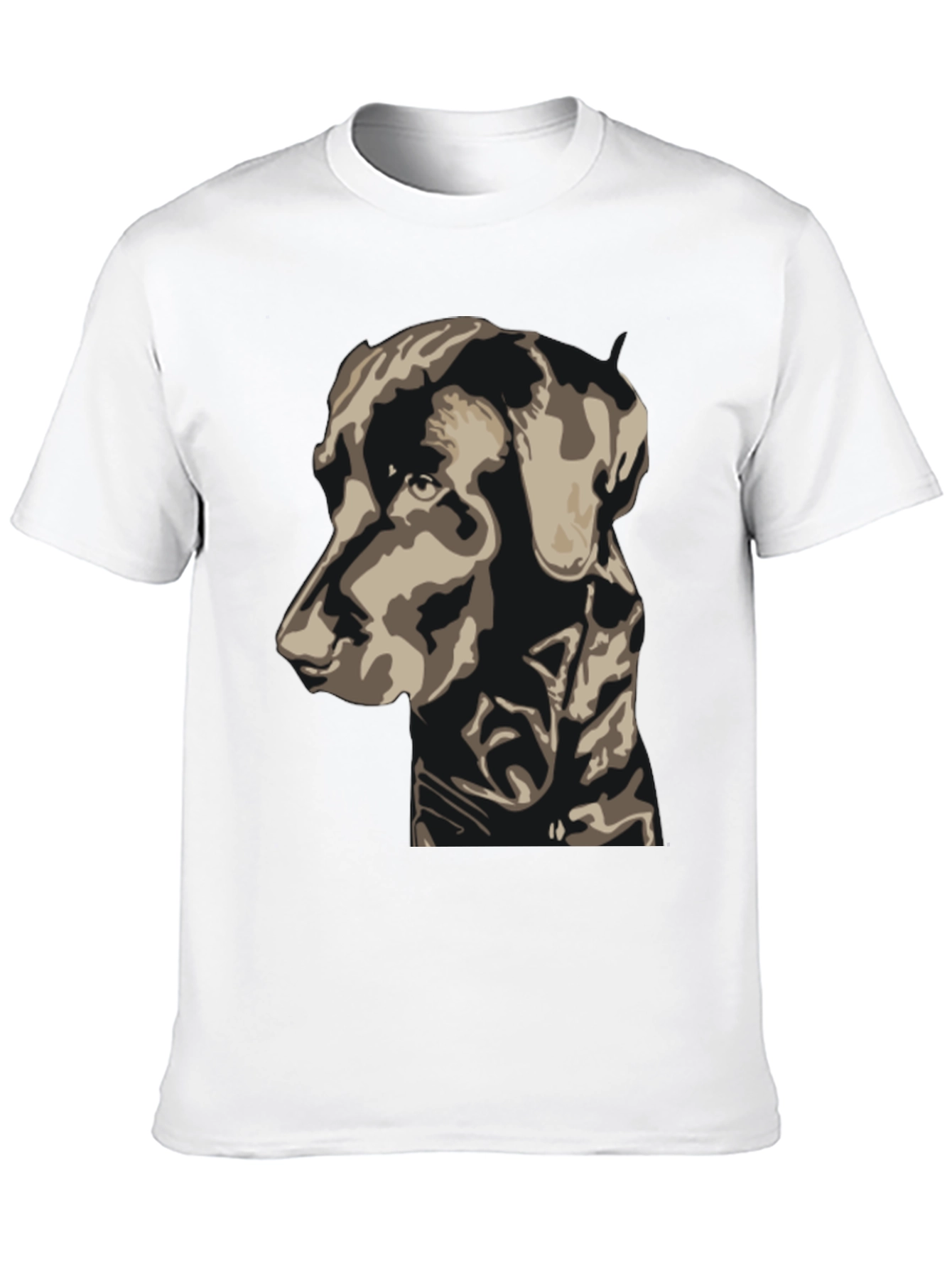 Dog Graphic Print Tee - Black