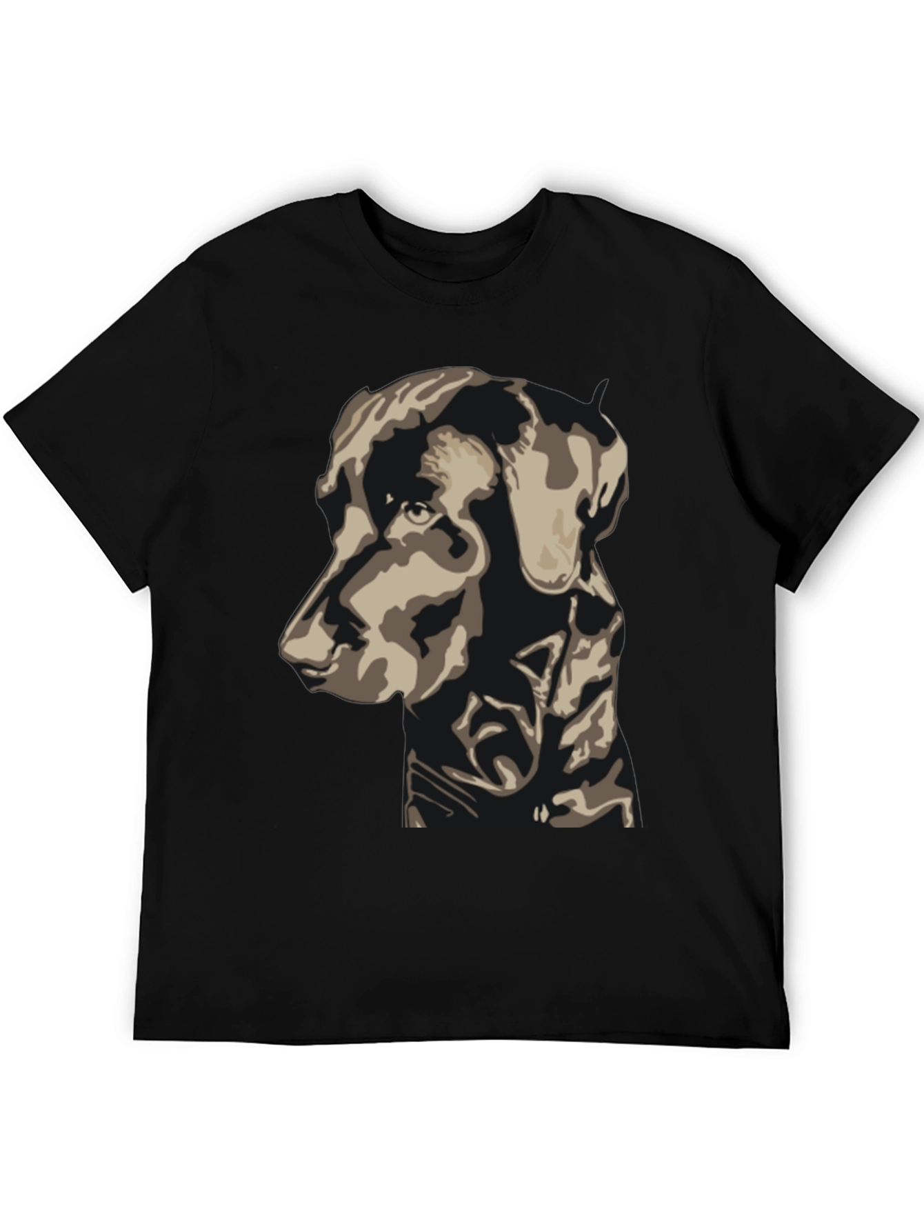 Dog Graphic Print Tee - Black