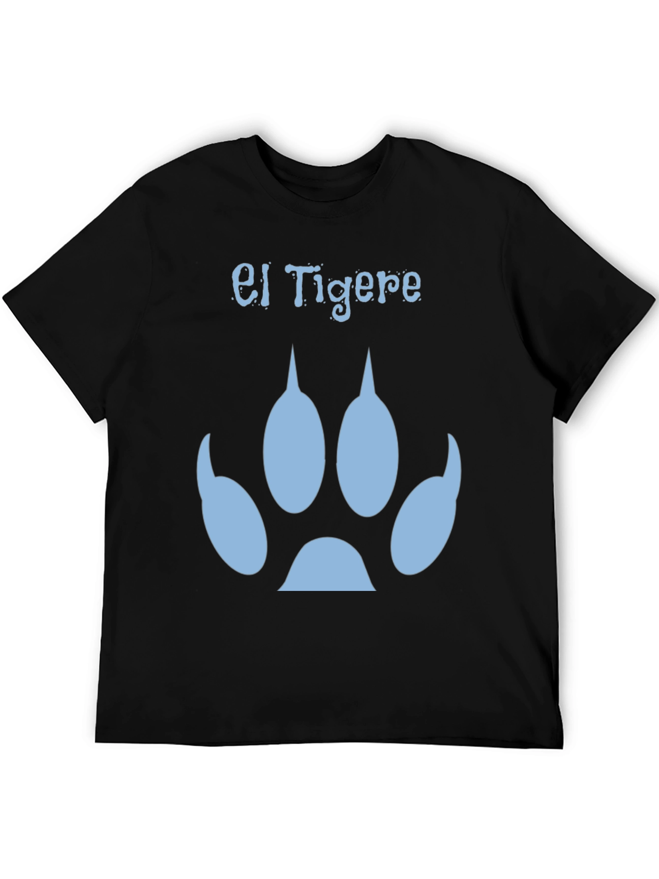 El Tigere Paw Print T-Shirt - Stylish Black Tee