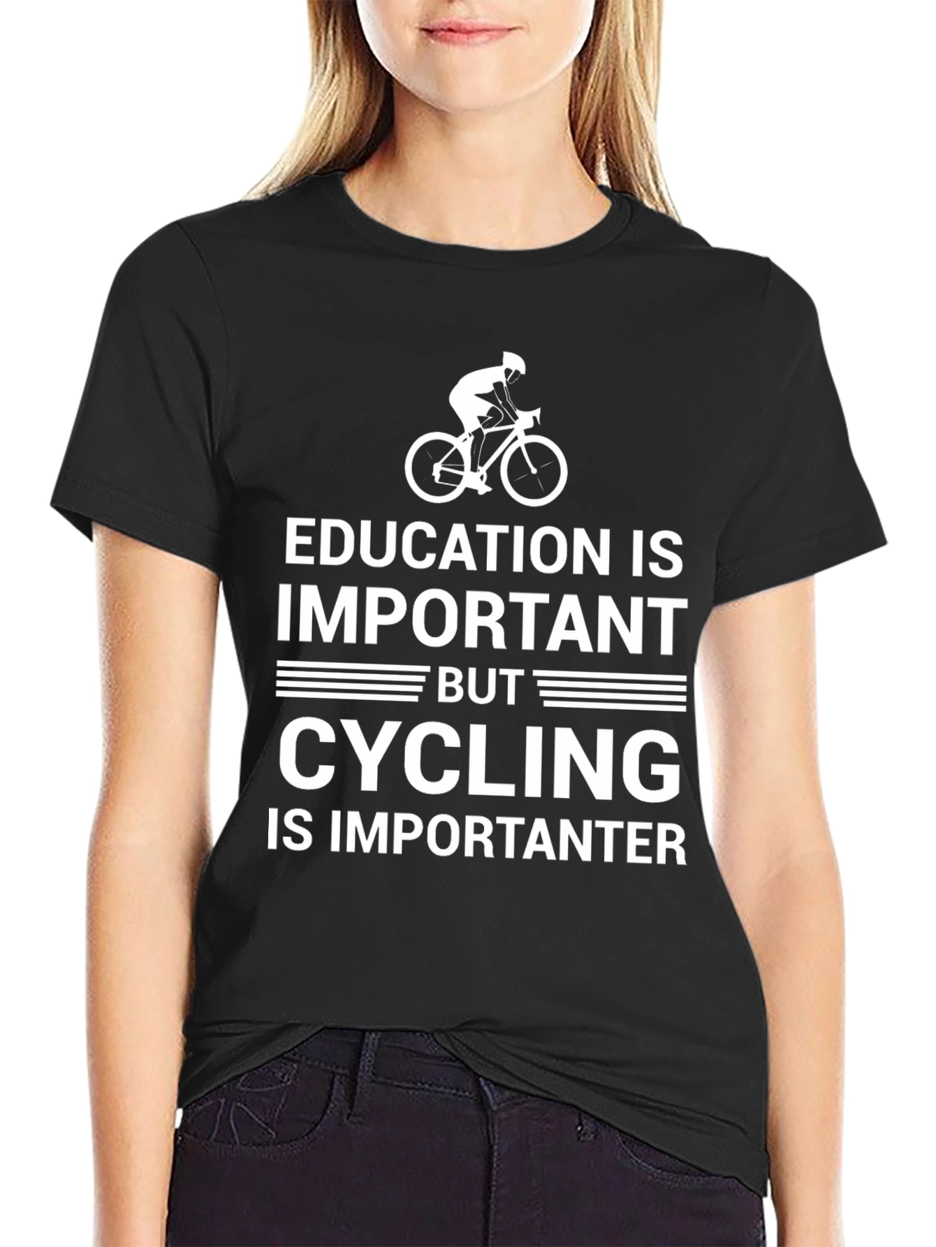 Cycling is Importanter Funny Graphic T-Shirt
