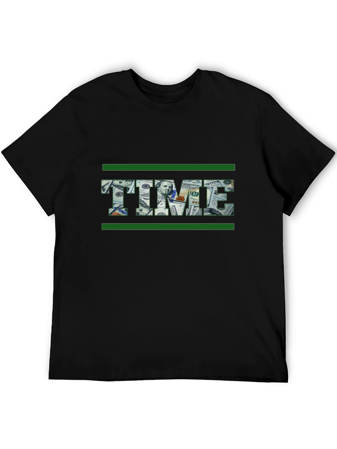 Time is Money Graphic T-Shirt - Black
