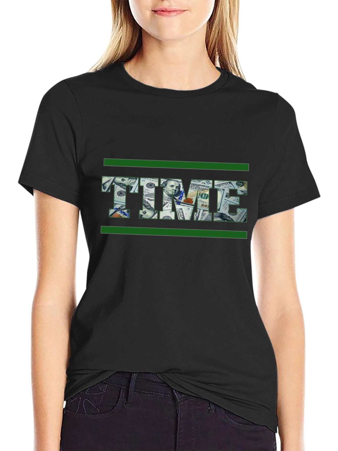 Time is Money Graphic T-Shirt - Black