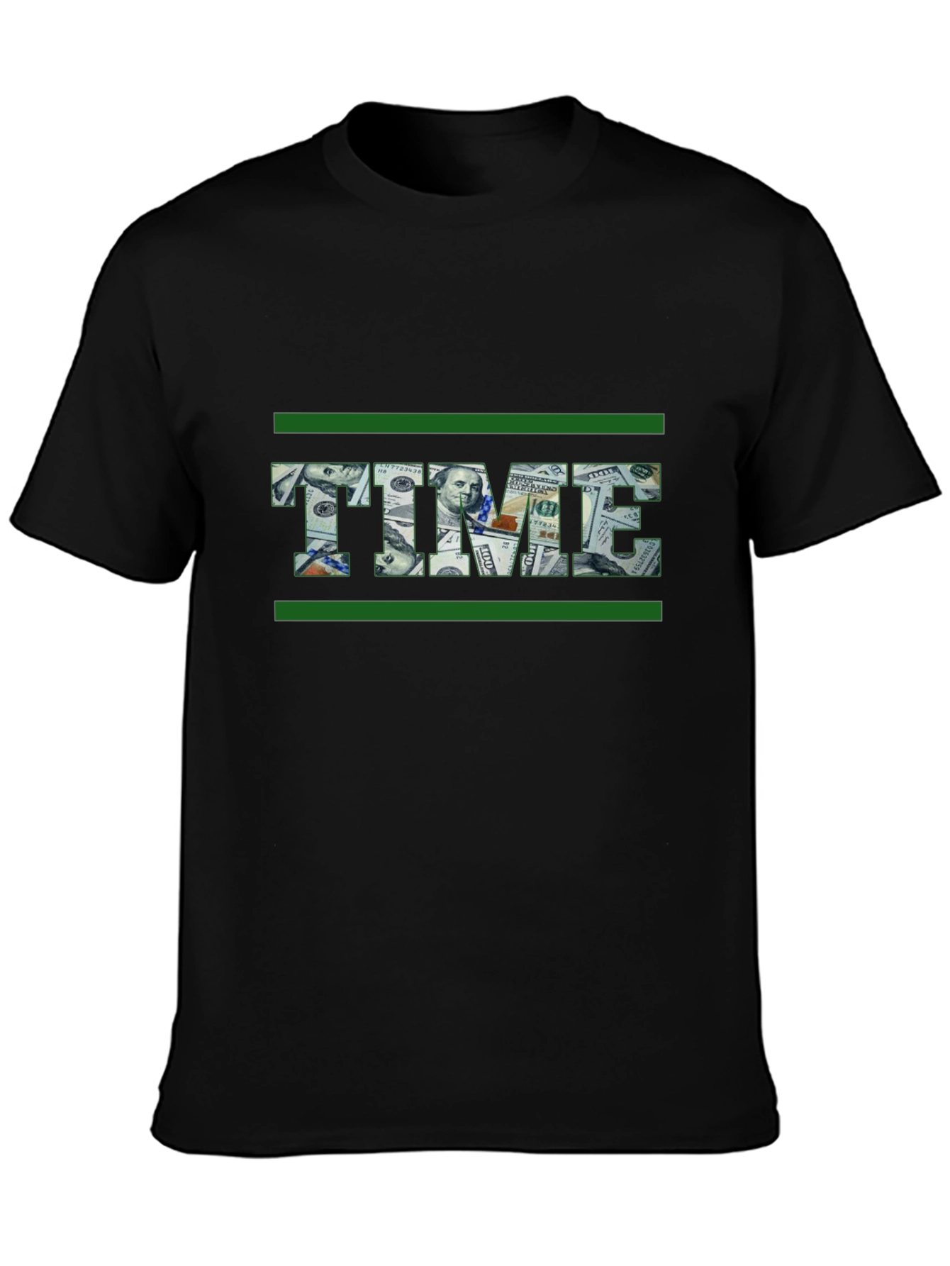Time is Money Graphic T-Shirt - Black