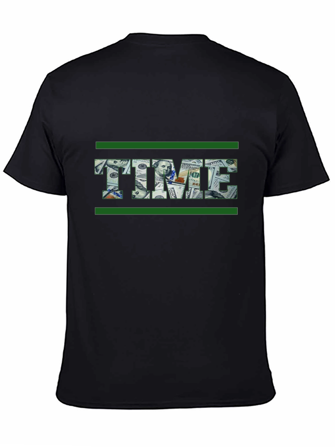 Time is Money Graphic T-Shirt - Black