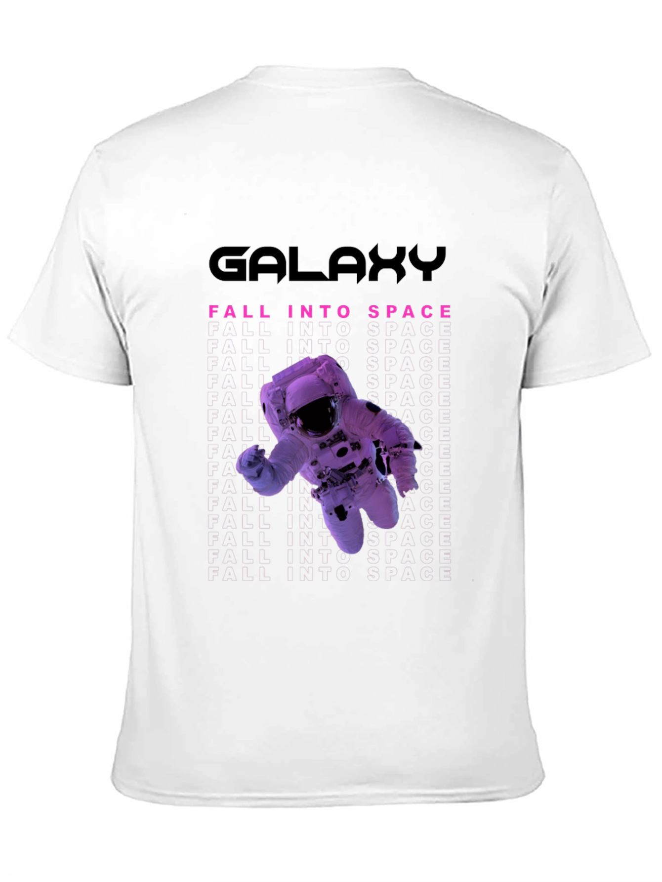 Galaxy Fall Into Space Black T-Shirt