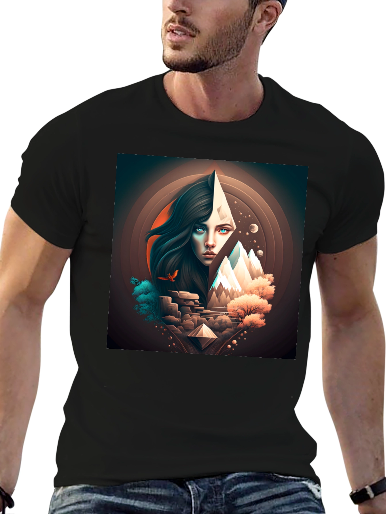 Mystic Mountain Graphic Tee - Unique Design