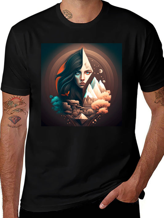 Mystic Mountain Graphic Tee - Unique Design
