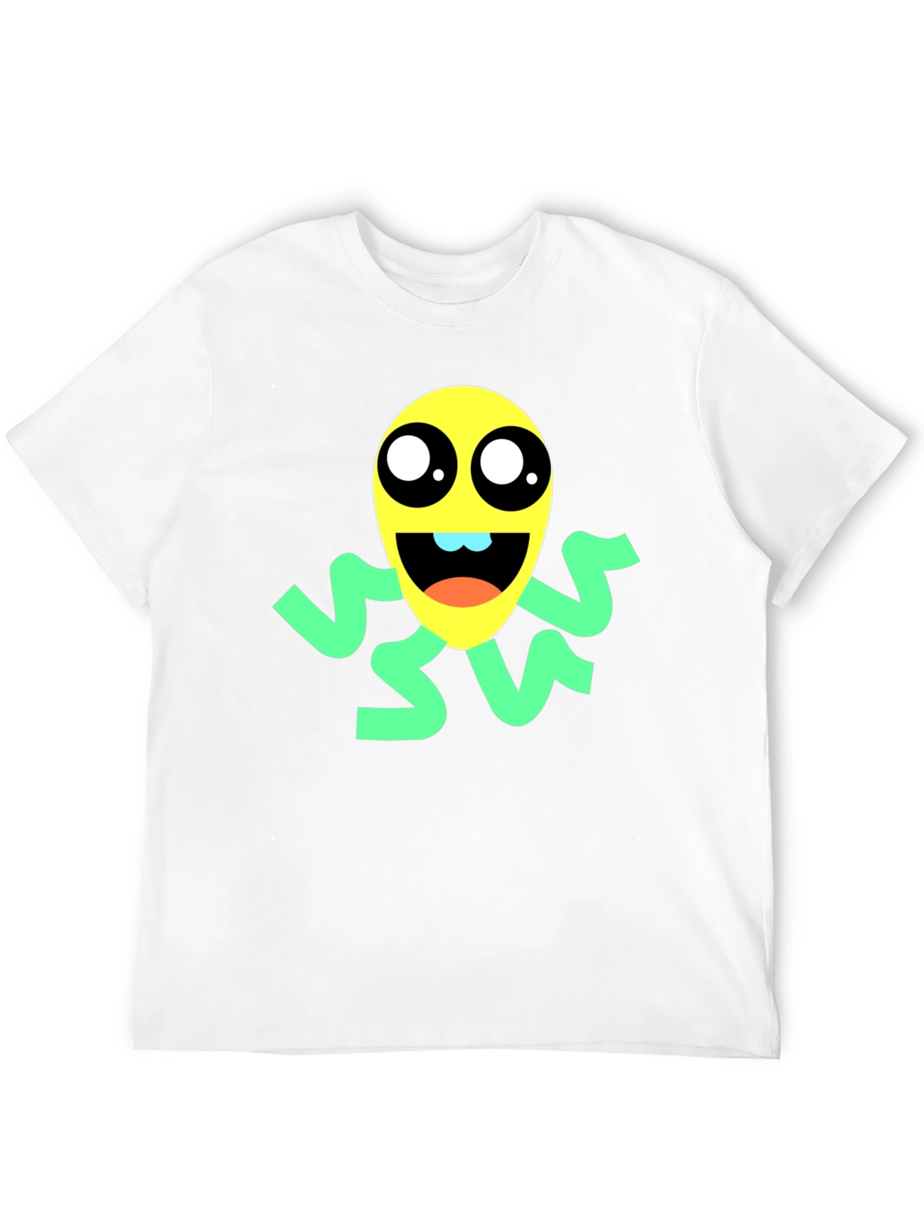 Fun Cartoon Graphic Tee - Black Cotton Blend
