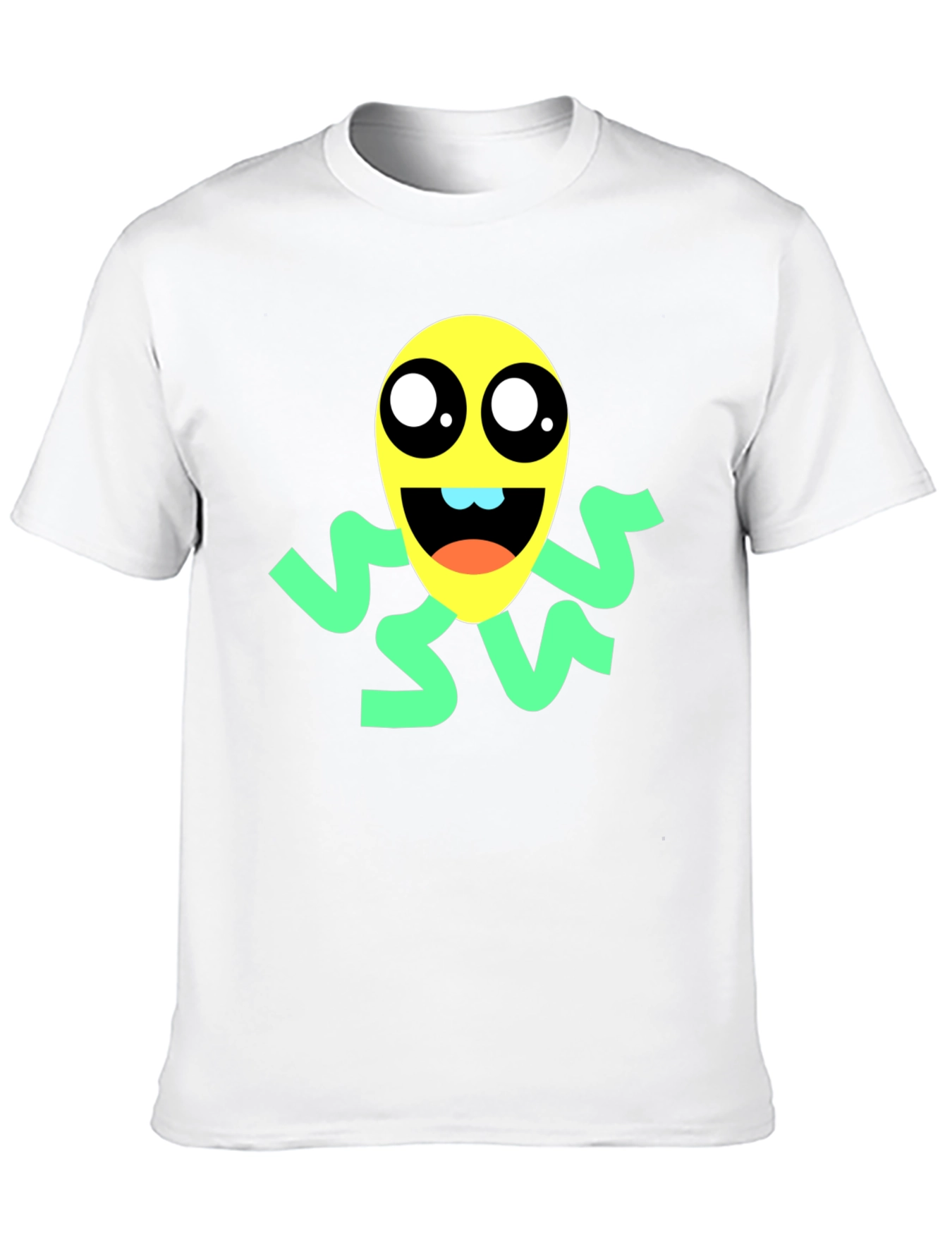 Fun Cartoon Graphic Tee - Black Cotton Blend