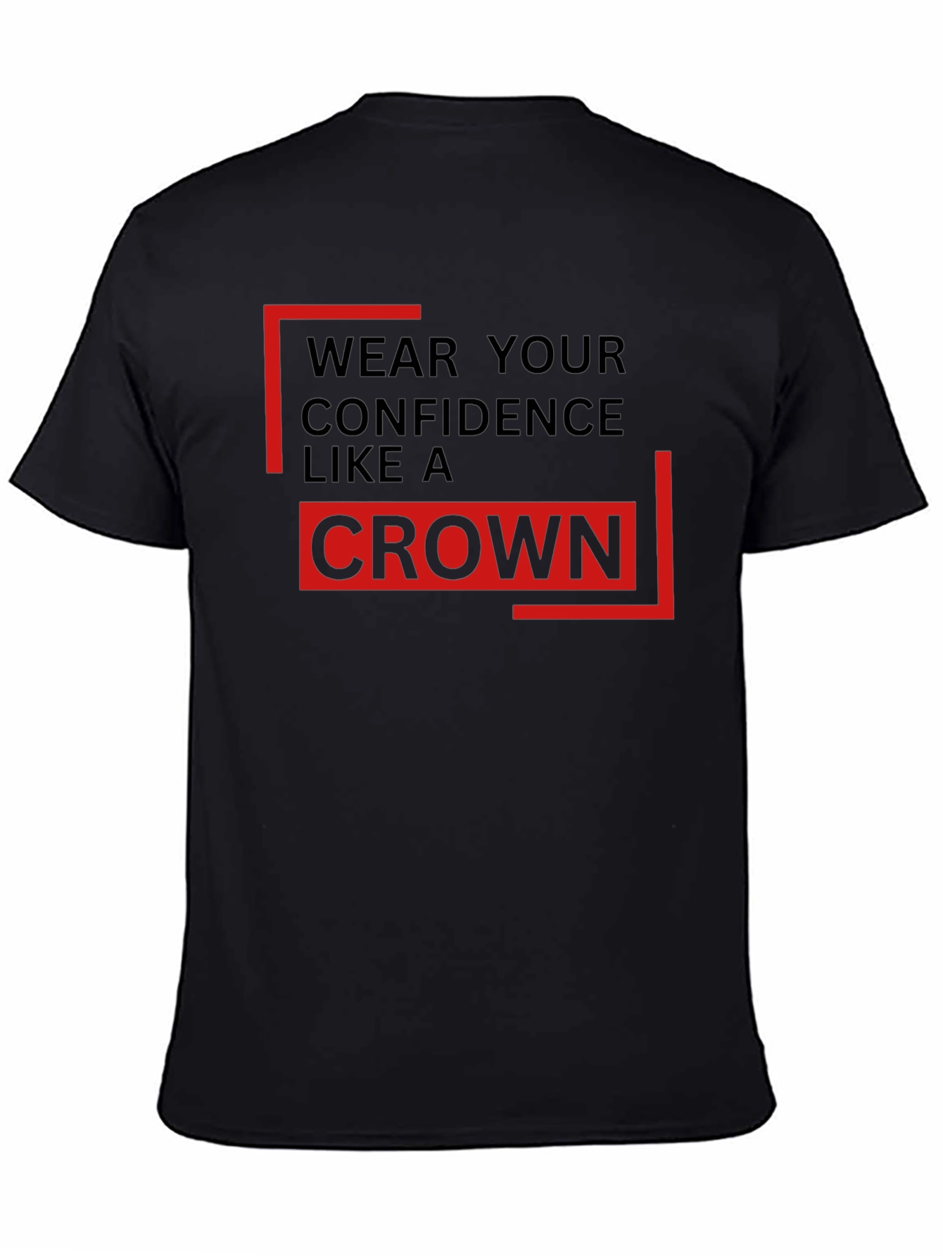 Confidence Crown Black T-Shirt - Premium Style