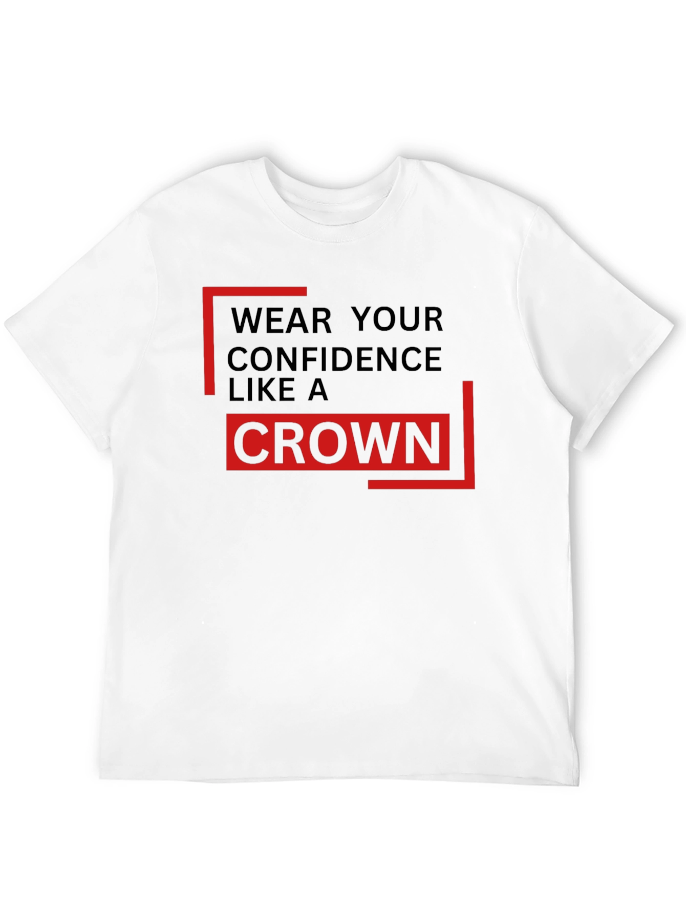Confidence Crown Black T-Shirt - Premium Style
