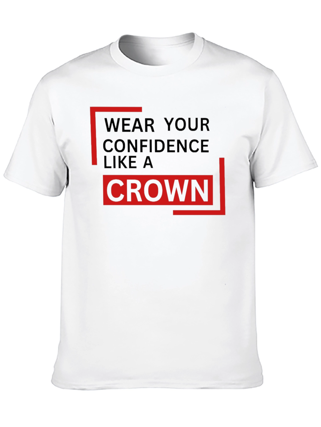 Confidence Crown Black T-Shirt - Premium Style