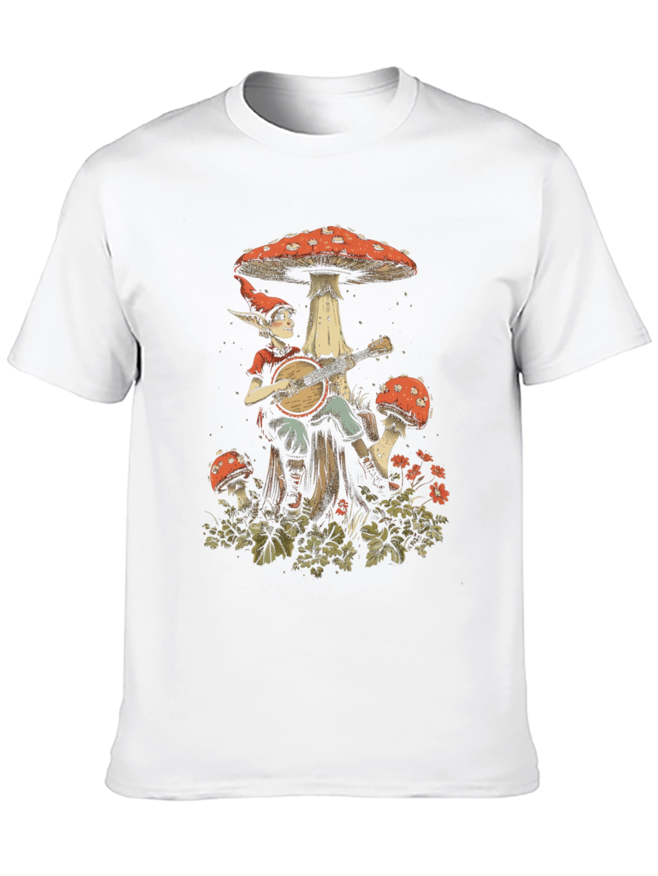 Mushroom Elf T-Shirt - Whimsical Graphic Tee