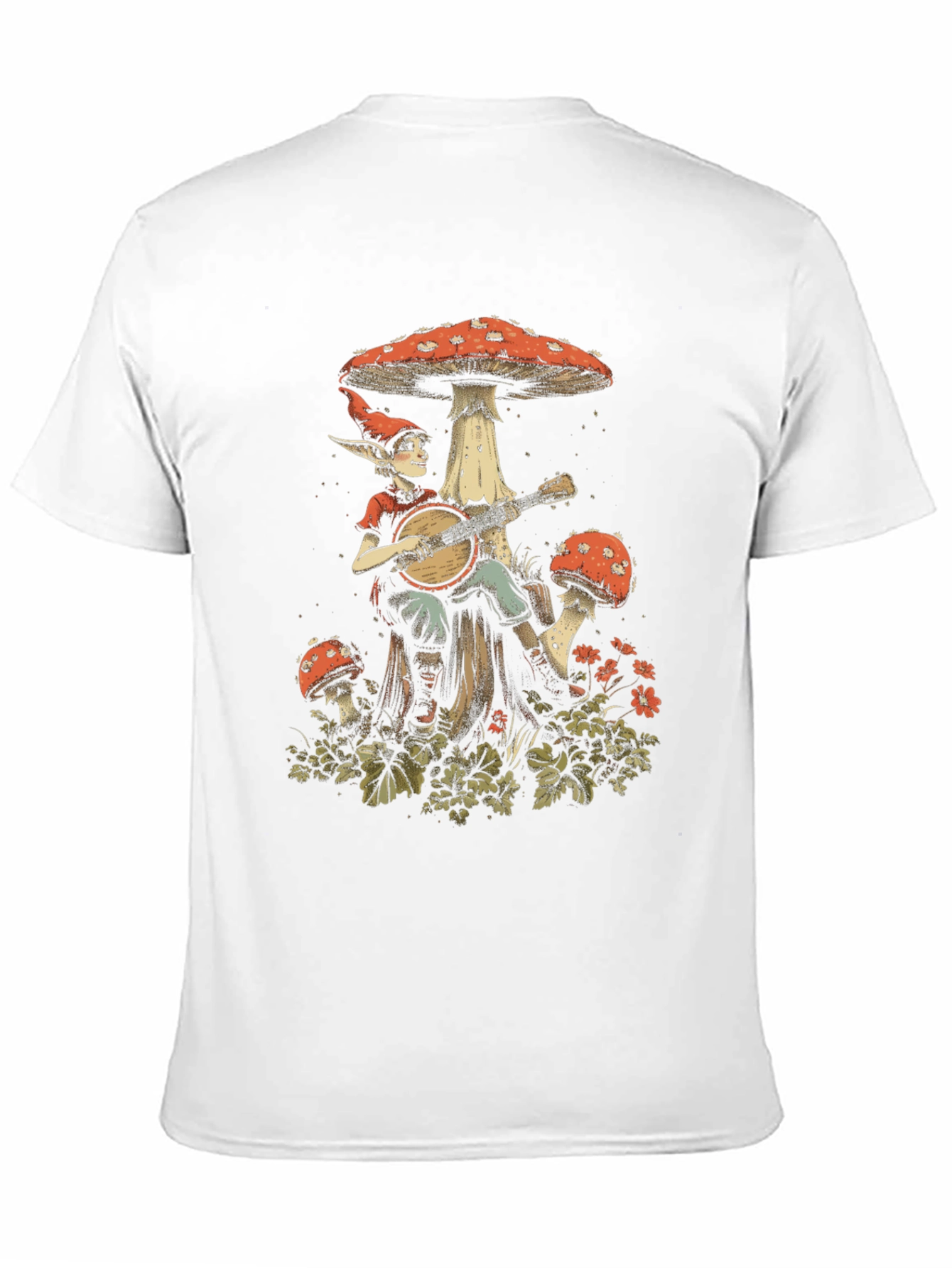 Mushroom Elf T-Shirt - Whimsical Graphic Tee