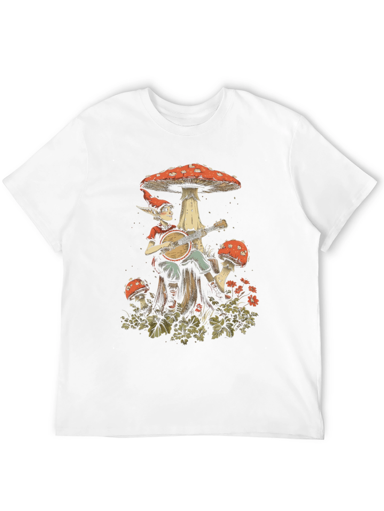 Mushroom Elf T-Shirt - Whimsical Graphic Tee