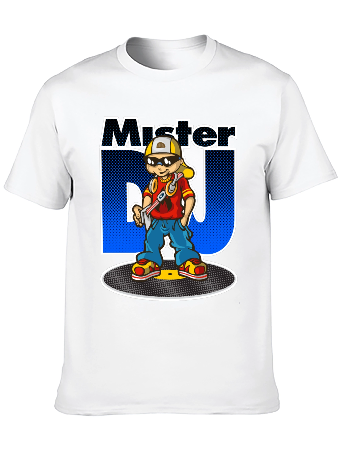 Mister DJ Cartoon T-Shirt - Black