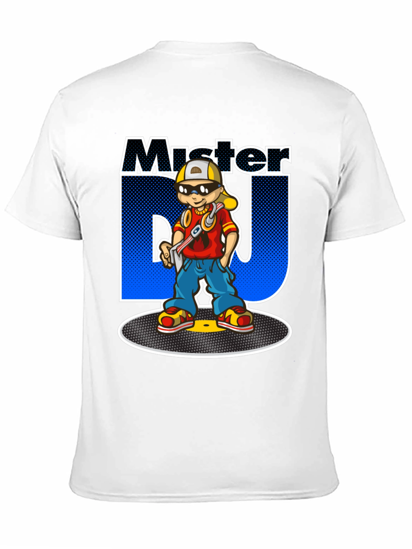 Mister DJ Cartoon T-Shirt - Black
