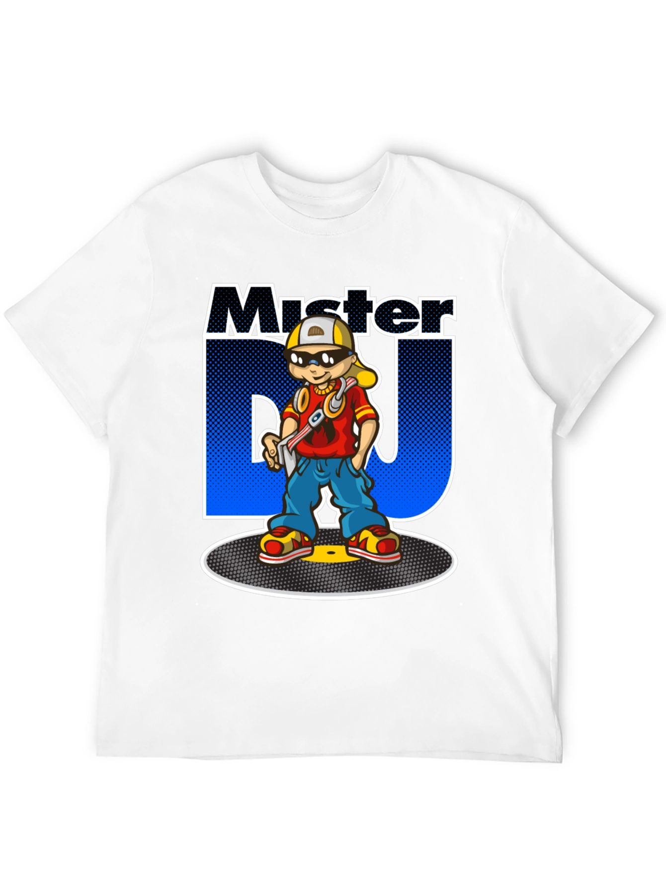 Mister DJ Cartoon T-Shirt - Black