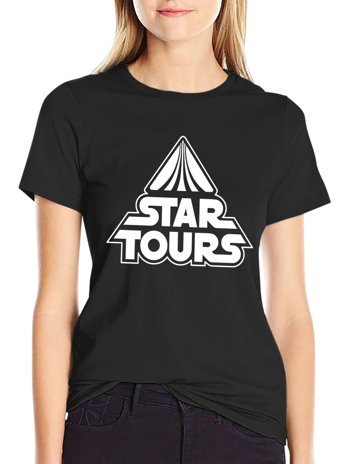 Star Tours Black T-Shirt - Retro Design