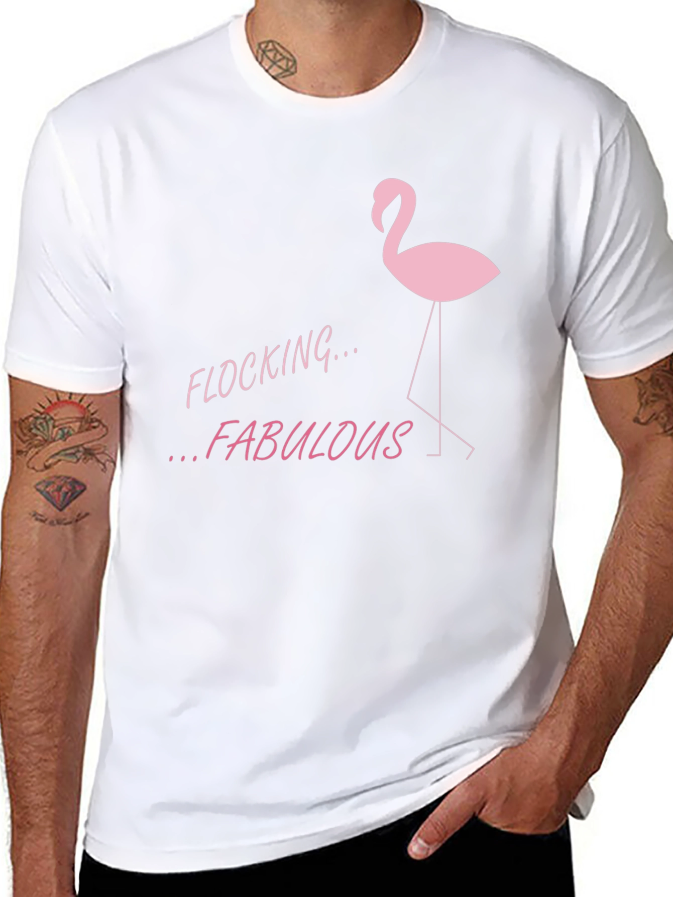 Flocking Fabulous Flamingo Graphic Tee