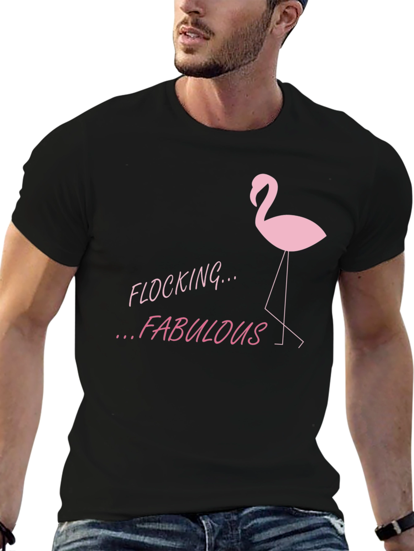 Flocking Fabulous Flamingo Graphic Tee