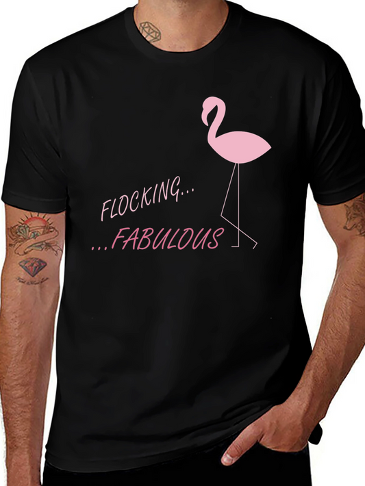 Flocking Fabulous Flamingo Graphic Tee