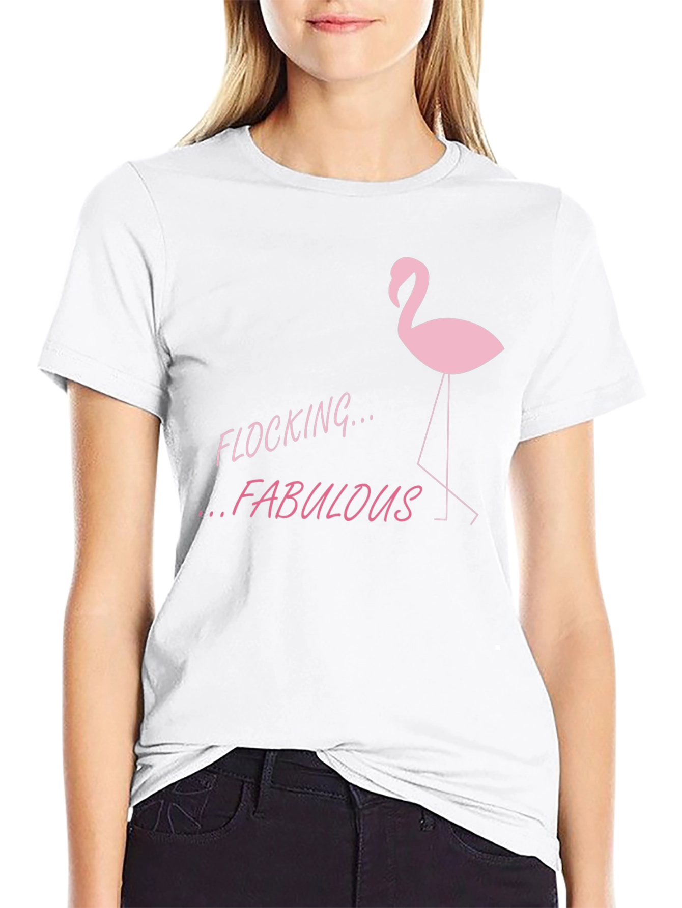 Flocking Fabulous Flamingo Graphic Tee