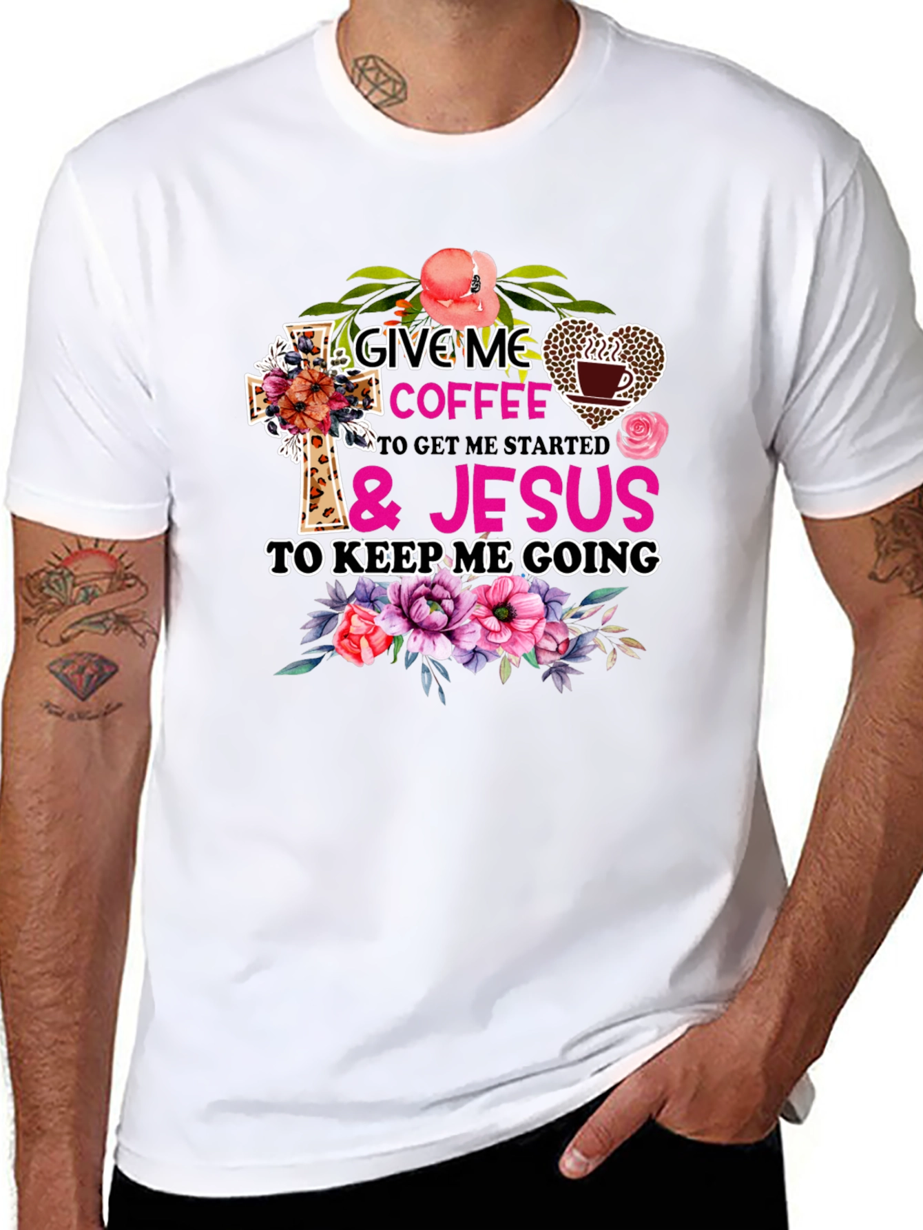 Give Me Coffee & Jesus Graphic T-Shirt
